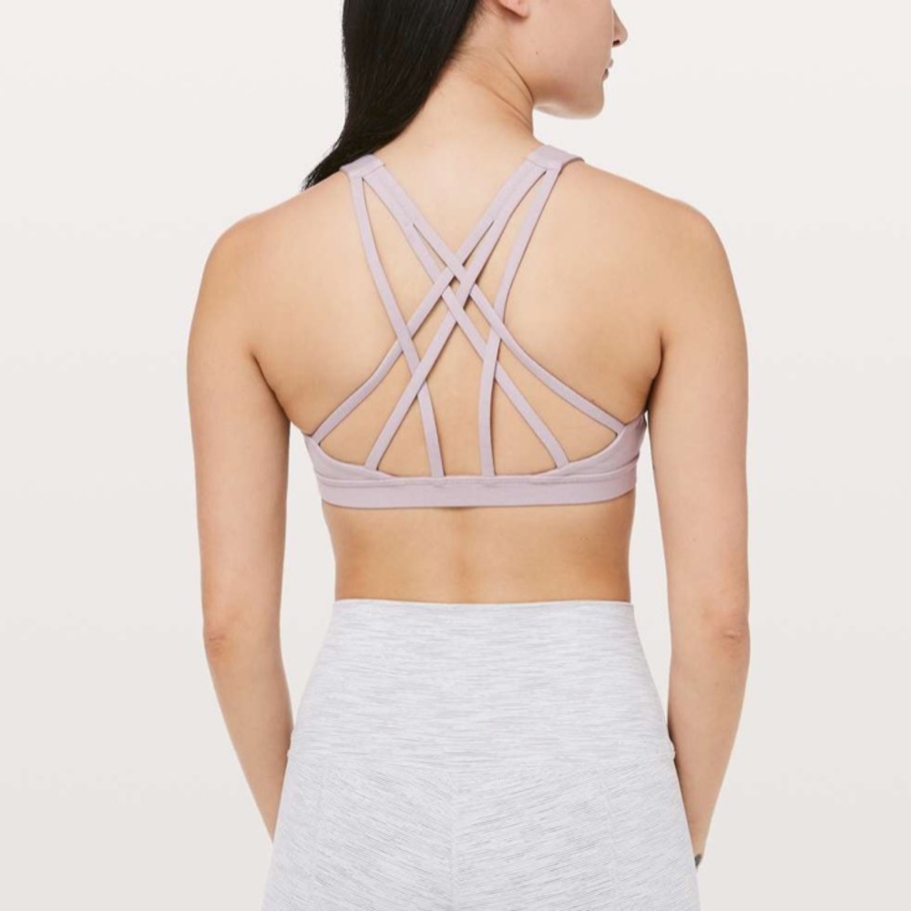 Lululemon Free To Be Serene Bra *High Neck Heathered Powdered Mauve